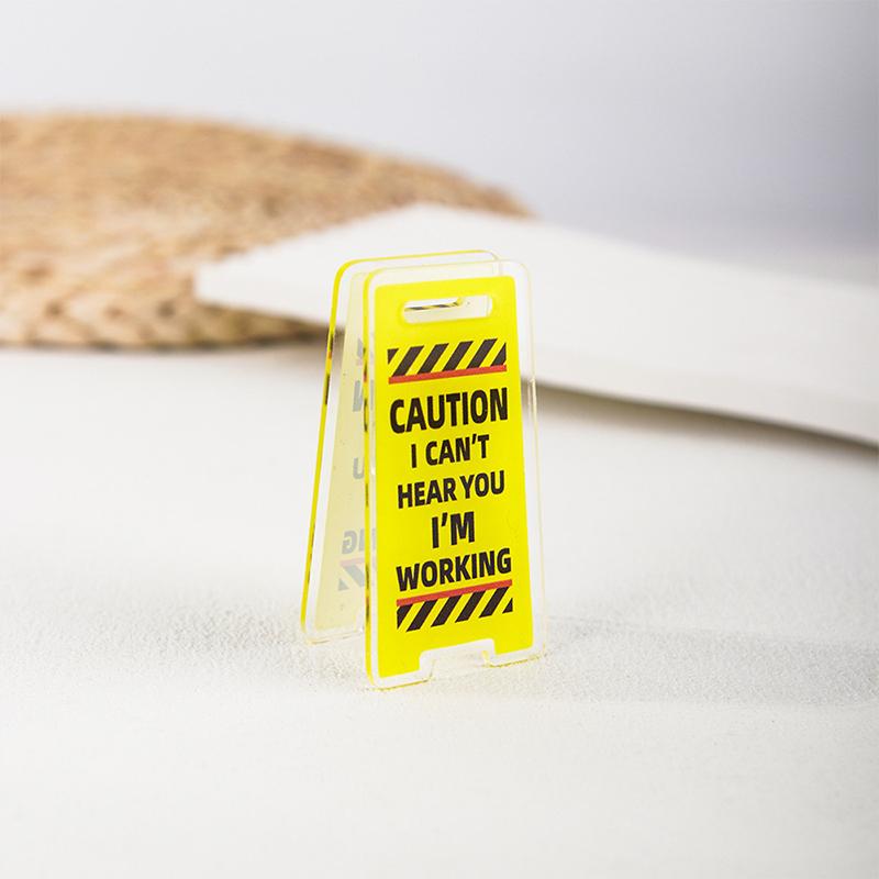 Acrylic Desk Sign "Leave Me Alone, I'M Busy" Humorous Office Decor Unisex Gift For Coworkers Desktop Ticket Clip