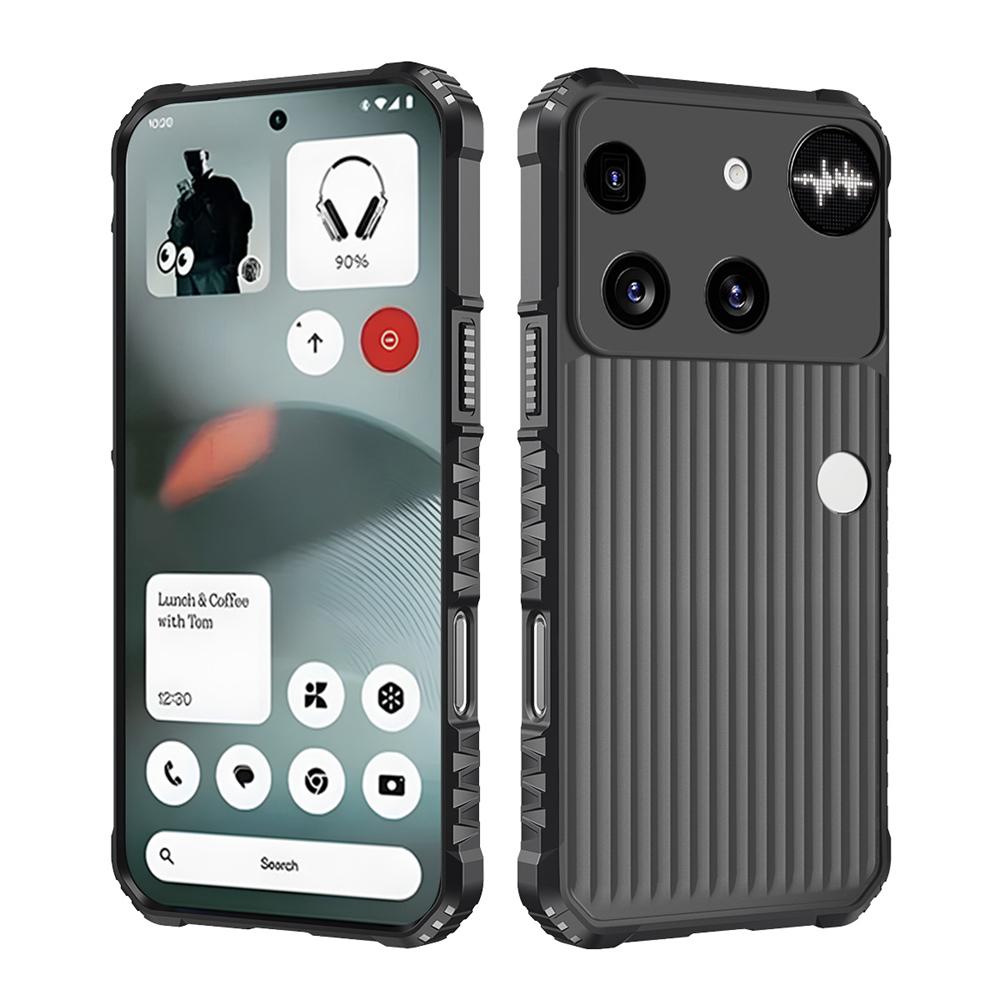 KEYSION Heavy Duty Shockproof Phone Case for Nothing Phone 3 Soft Silicone+PC Translucent Matte Cover for Nothing Phone 3A Pro