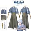 Genshin Impact Kamizato Ayato Cosplay Costume Kimono Outfits Halloween Carnival