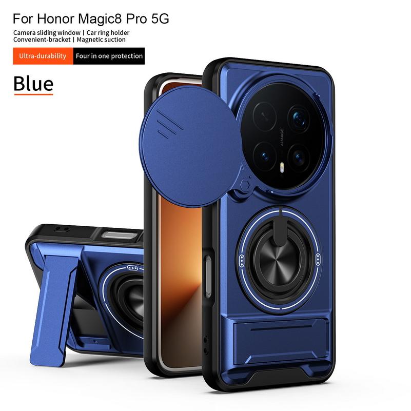 2 in 1 Ring Grip Built-in Magnetic Car Mount Holder Case for Honor Magic 8 Pro 7 6 Lite honor X9d X9c X9B X6c X7B protect Cover