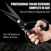 10-inch Handmade Blackened Steel Tailor Scissors for Sewing and Fabric Cutting