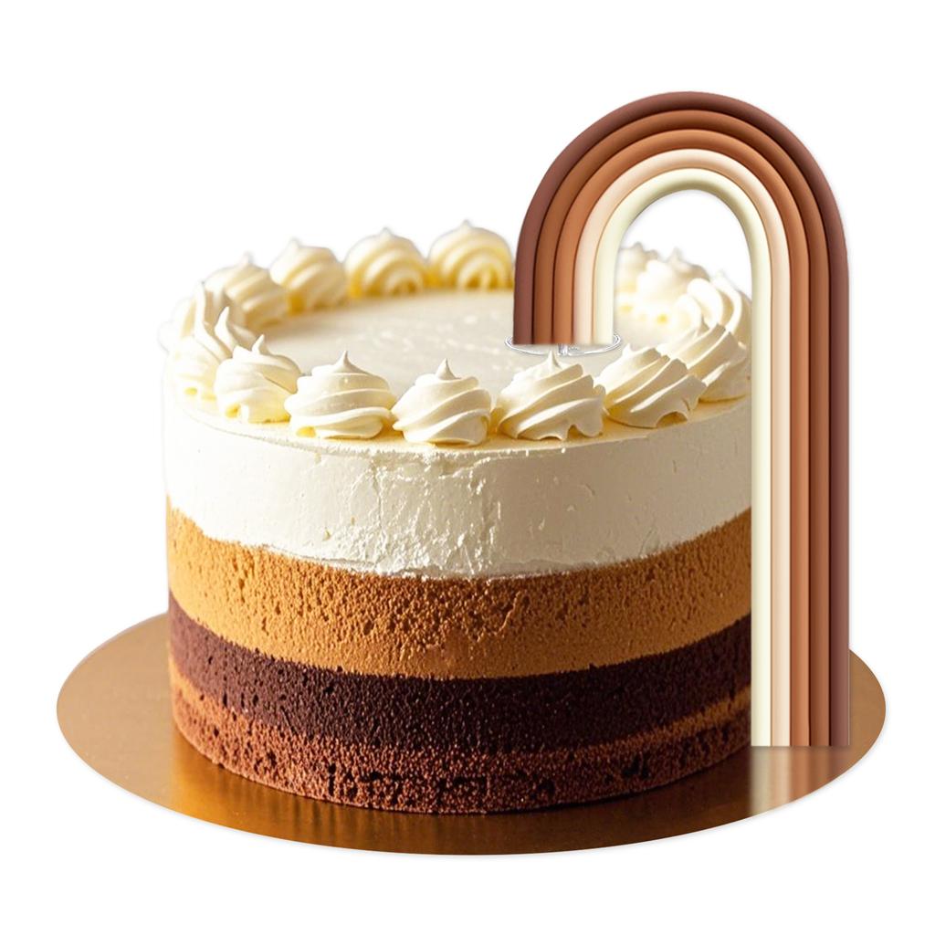 Rainbow Cake Toppers Colorful Balls Cake Decorations for Wedding Baby Shower Girls Boys Birthday Party Supplies (Macaron)