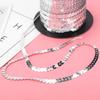 100 Yard Sequin String 6mm Decorative Accessory for Cloth Shoe Plastic Resin Sequin Line Silver 100 Yard Roll