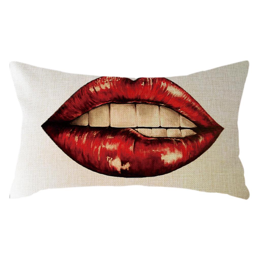 Minimalistischer geometrischer Kissenbezug aus Leinen, 30 x 50 cm, Kissenbezug für Zuhause