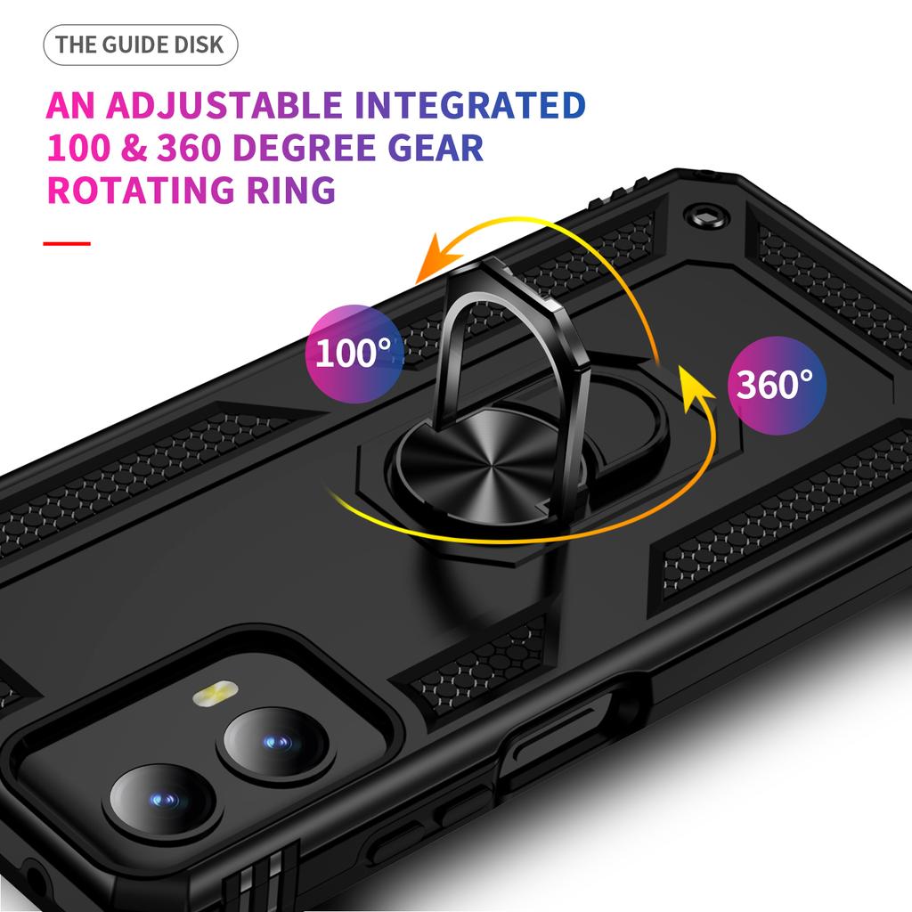 For Motorola Moto G Play 5G (2024) Case PC+TPU Anti-drop Phone Back Cover with Kickstand