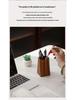 Retro Walnut Solid Wood Pencil Holder - Student & Office Desktop Stationery Storage Box Gift