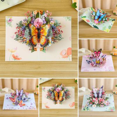 Butterfly 3D Pop-Up Birthday Card Handcrafted Surprise Greeting Card with Intricate Cut-Out Design