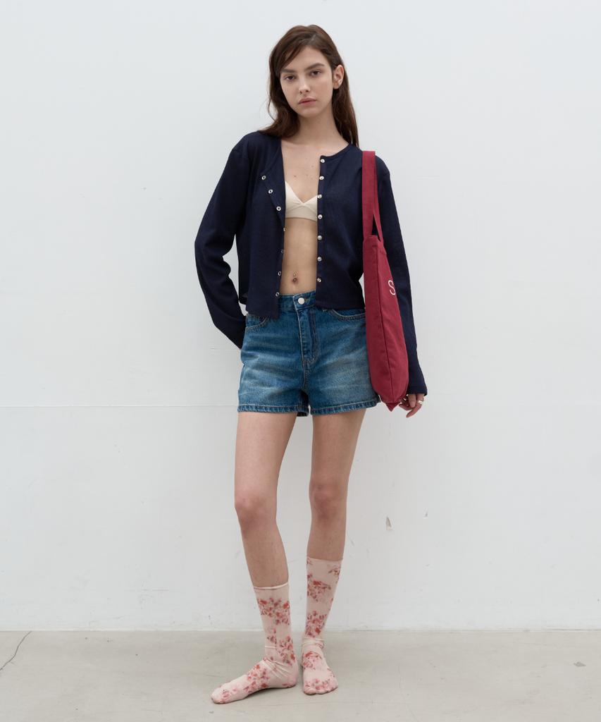 Seolan Carpenter Denim Shorts_Blue