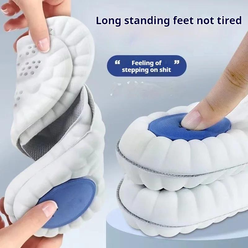 Feet Memory Foam Shock Absorption Shoe Sole Super Soft Insoles Men Running Sports Insole for Shoes Plantar Fasciitis Shoes Pads