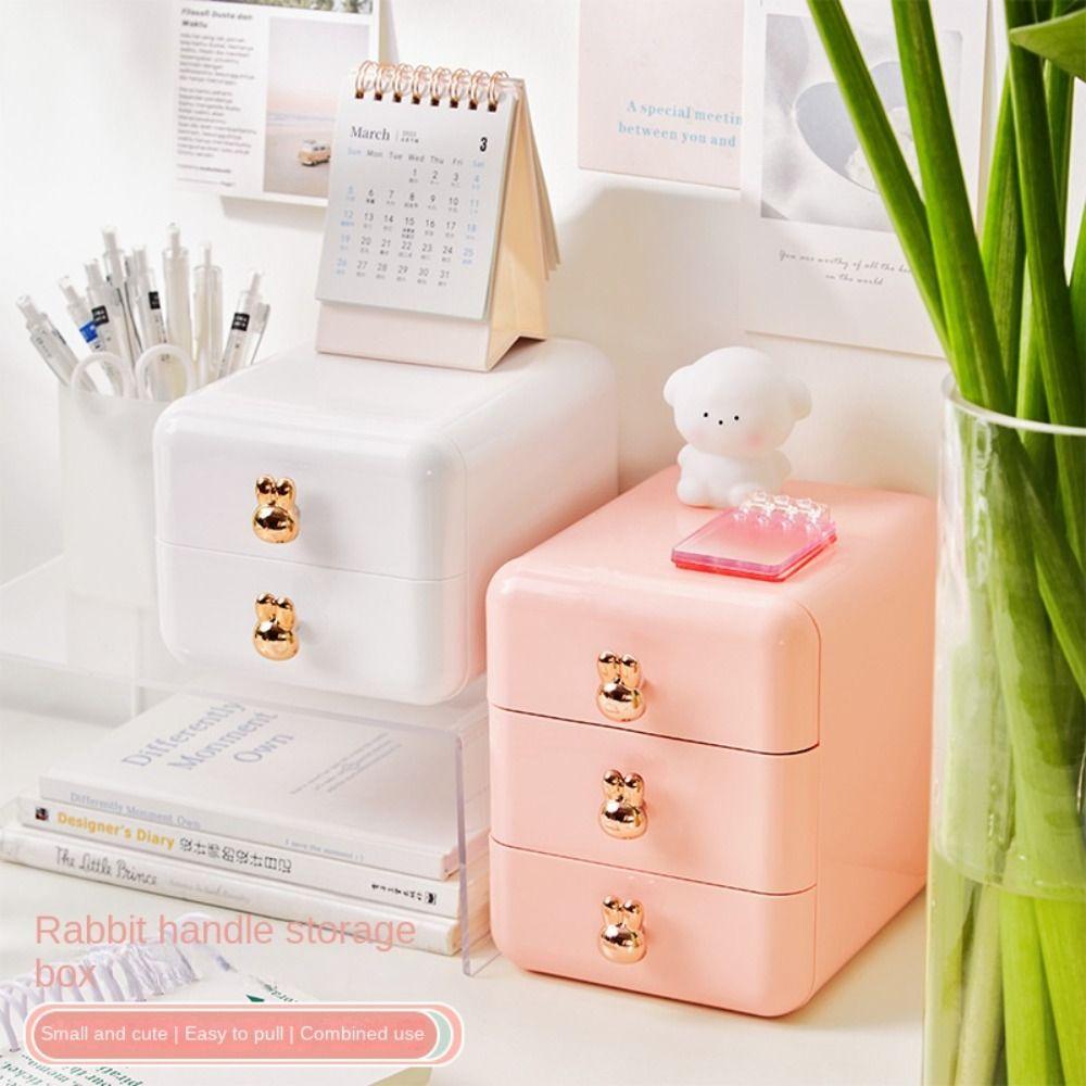

Two/Three Layer Cosmetics Organizer Drawer Type Multifunctional Storage Box Examination Paper green-two layer