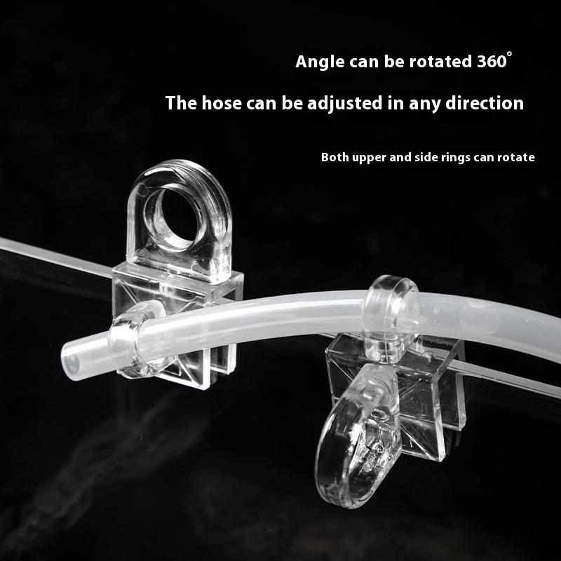 5Pcs Aquarium Fixing Clip Fish Tank Air Mini Water Pipe Clamp Holder Line Tube Oxygen Hose Pump Power Cord Finisher Buckle