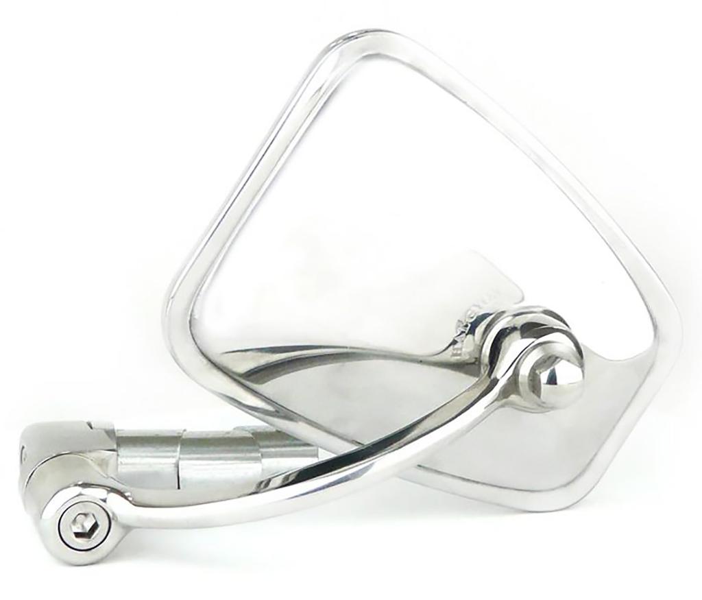 Halcyon Bar End Mirror, Motorcycle Mirror, Square Type, For Motorcycles, 1 Side, Left and