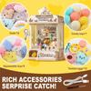 Kids Vending Claw Machine Arcade Game Toys Girls With Sound & Light Pretend Play Indoor Claw Doll Puzzle Party Gifts