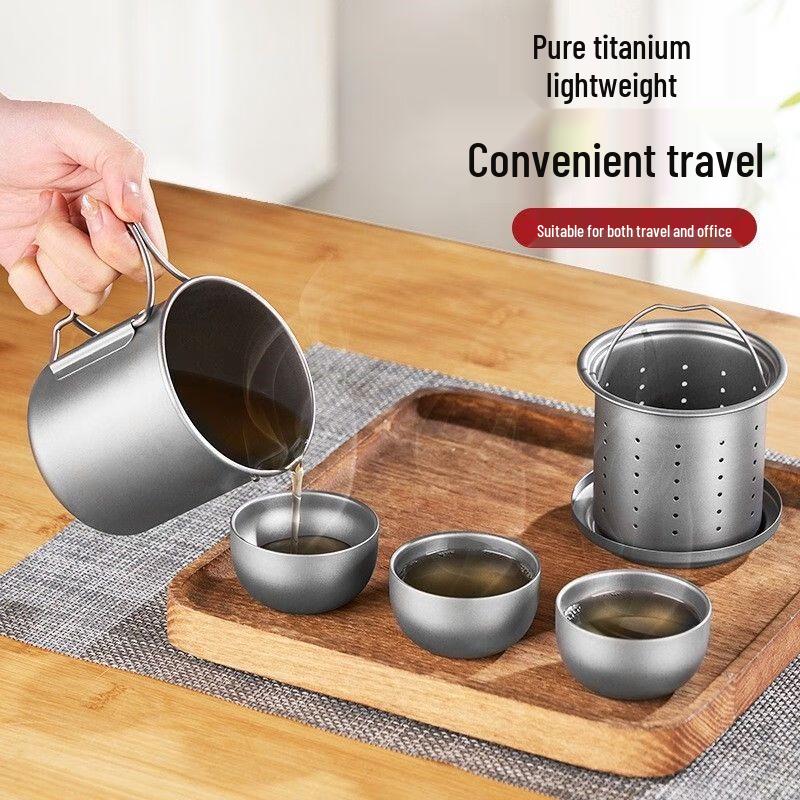 Anmu Hao Pure Titanium Portable Outdoor Tea Set