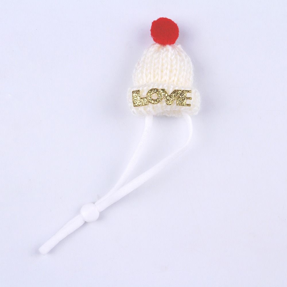 Adjustable Santa Beanie Knitted Pet Costume Headwear Cute Hamster Christmas Hat Festive Dress-Up