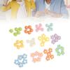 60PCS Set Resin Flower Charm Lightweight Slick Flower Charms Embellishment for Handcraft