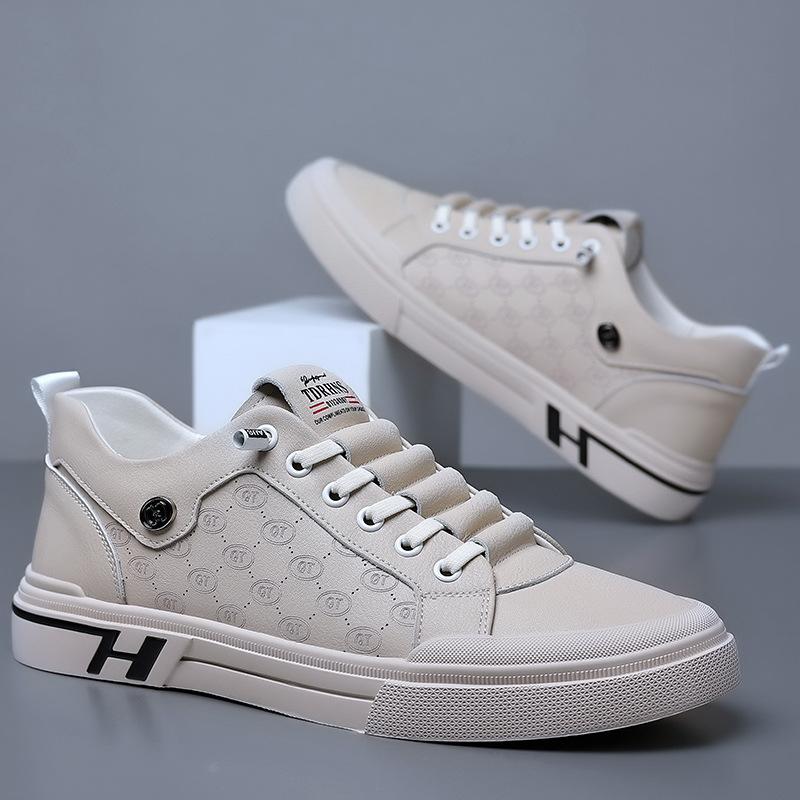 

Little White Shoes Sports Casual Shoes Board Shoes Men s Cowhide Baita Men s Shoes Youth Tooling Trend Shoes 38 хаки