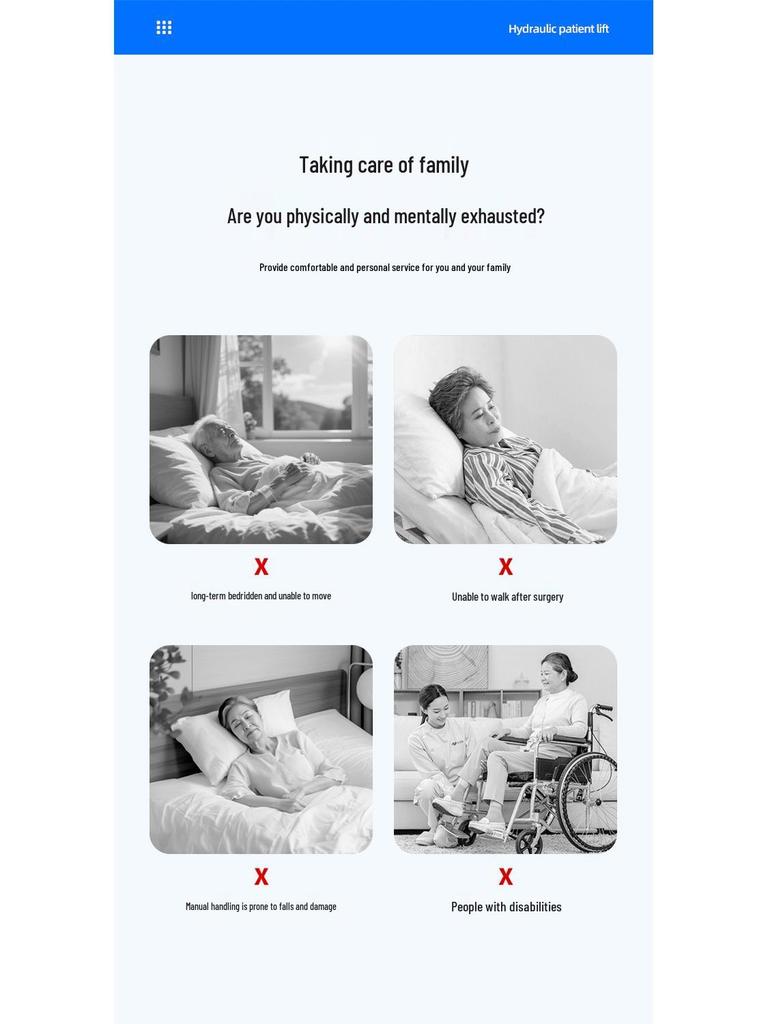 Hydraulic Transfer & Lift Walker for the Elderly