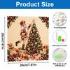 5D Pearl Painting Kit Framed with Nutcracker Decorating Christmas Tree Sparkling Bead Art Canvas DIY Relaxing Craft for Wall Decor Gift