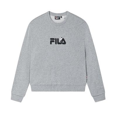 Heritage Panda Embroidery Trendy Fashion Casual Versatile Crewneck Pullover Sweatshirt Women Sweatshirt Cartier-Gray F51W538201FMG