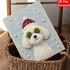 DIY rahmenloses Perlenmalerei-Set Niedlicher Hund Winter Gemütliches Zuhause Dekoration 3D Glänzende Perlenkunst Leinwand Entspannendes Bastelgeschenk für Erwachsene