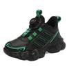 Children's sports shoes 2025 spring and autumn new leather waterproof rotating button casual and comfortable trendy boys and girls dad shoes