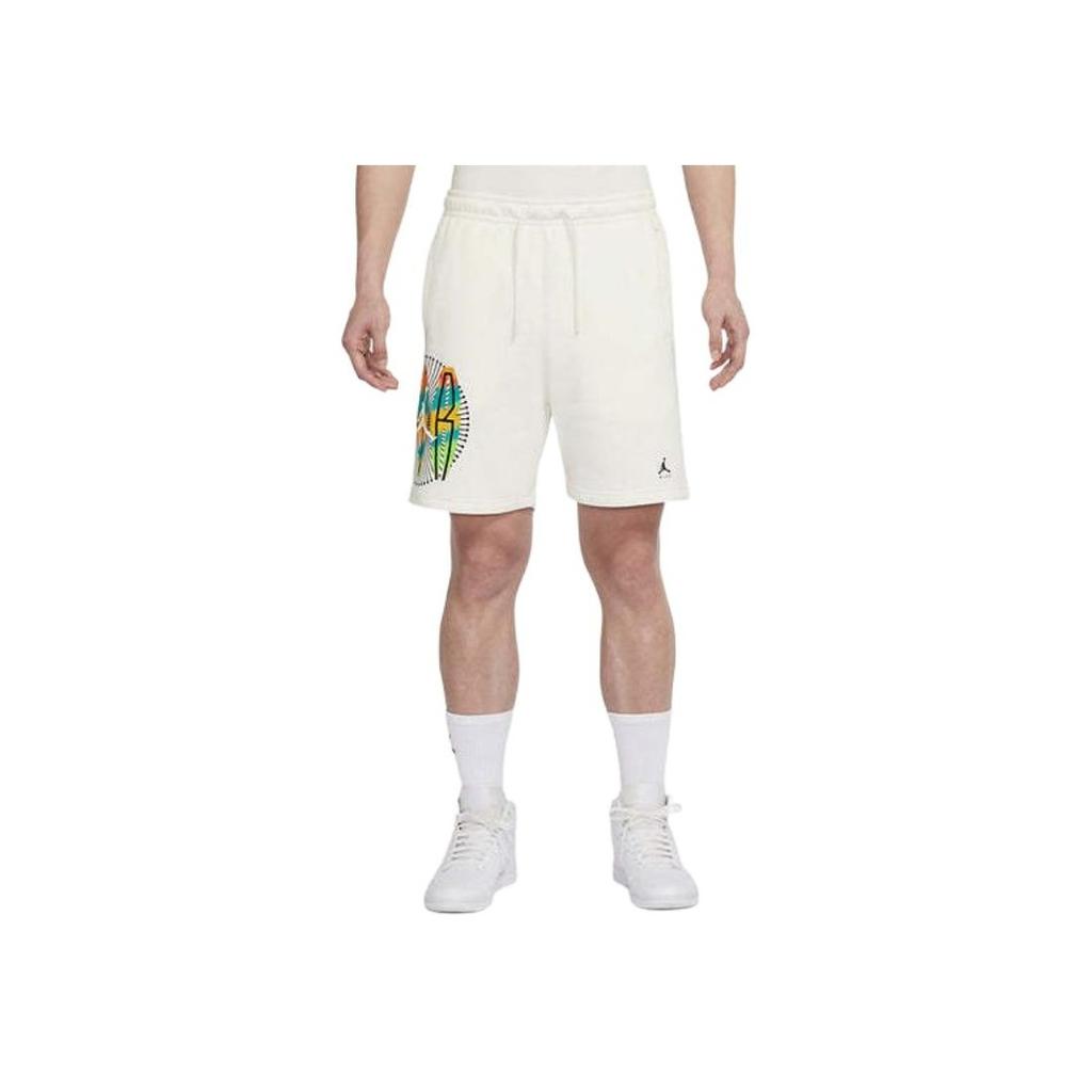 Jordan Printed Logo Embroidery Casual Breathable Shorts Men Shorts White DQ7553-133