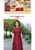 Retro Chinese Style Cheongsam Knee-Length Dress for Middle-Aged Women