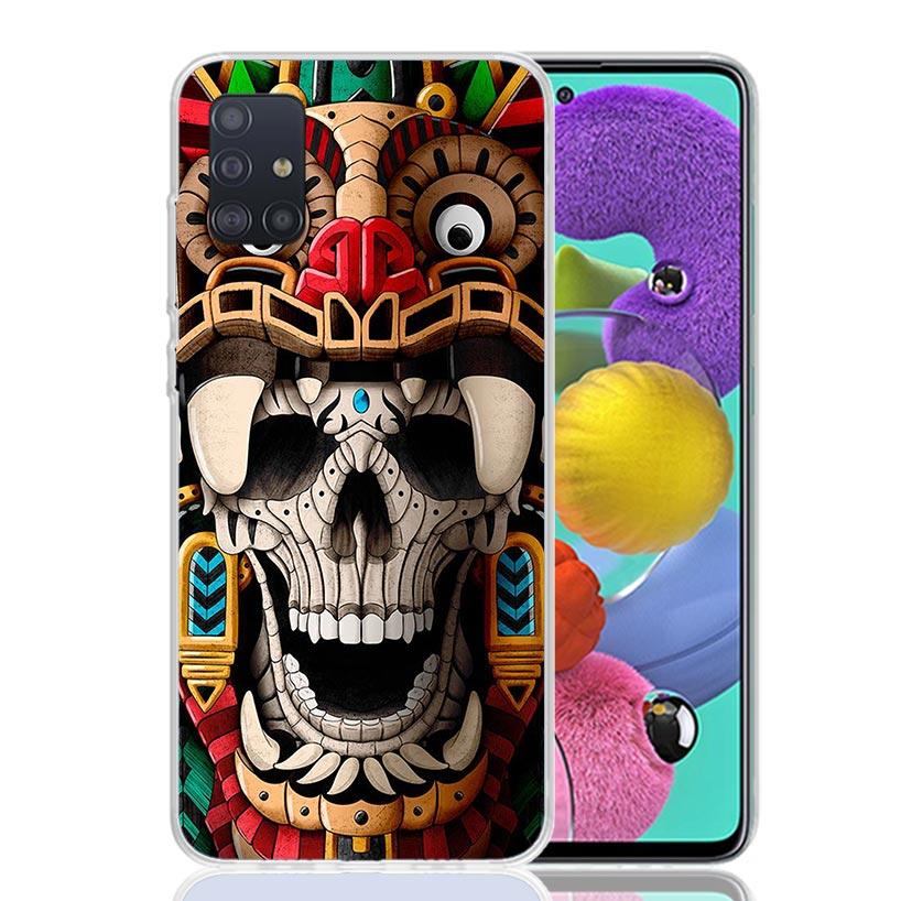 Mayan Stone Totem Pole Phone Case for Samsung Galaxy A52 A51 A50S A12 A22 A32 A72 A10S A30S A31 A71 Note 20 Ultra 10 Plus S10 Ga