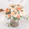 7 Heads Silk Peony Artificial Flower Hydrangea For Room Home Decoration Wedding Bride Bouquet Rose False Table Plant Accessories