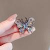 Vintage Crystal Butterfly Pins for Women Unisex Insect Brooches Banquet Party Backpack Gifts Jewelry Accessories