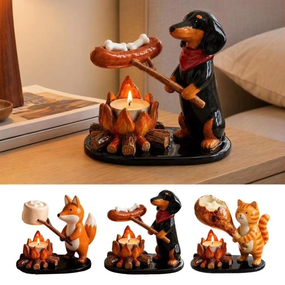 Animal Shape Decorative Candle Rack Cartoon Holiday Ornament New Tealight Holder For Friends