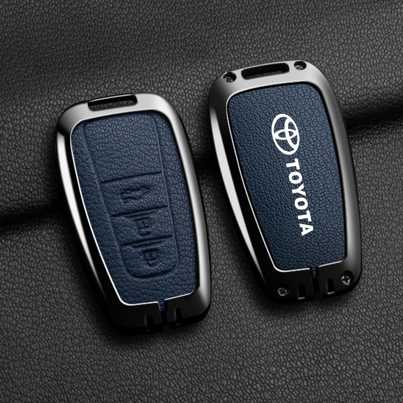 Zinc Alloy Car Key Case Full Cover Shell for Toyota Prius Camry Corolla CHR C-HR RAV4 Land Cruiser Prado Keychain Accessories