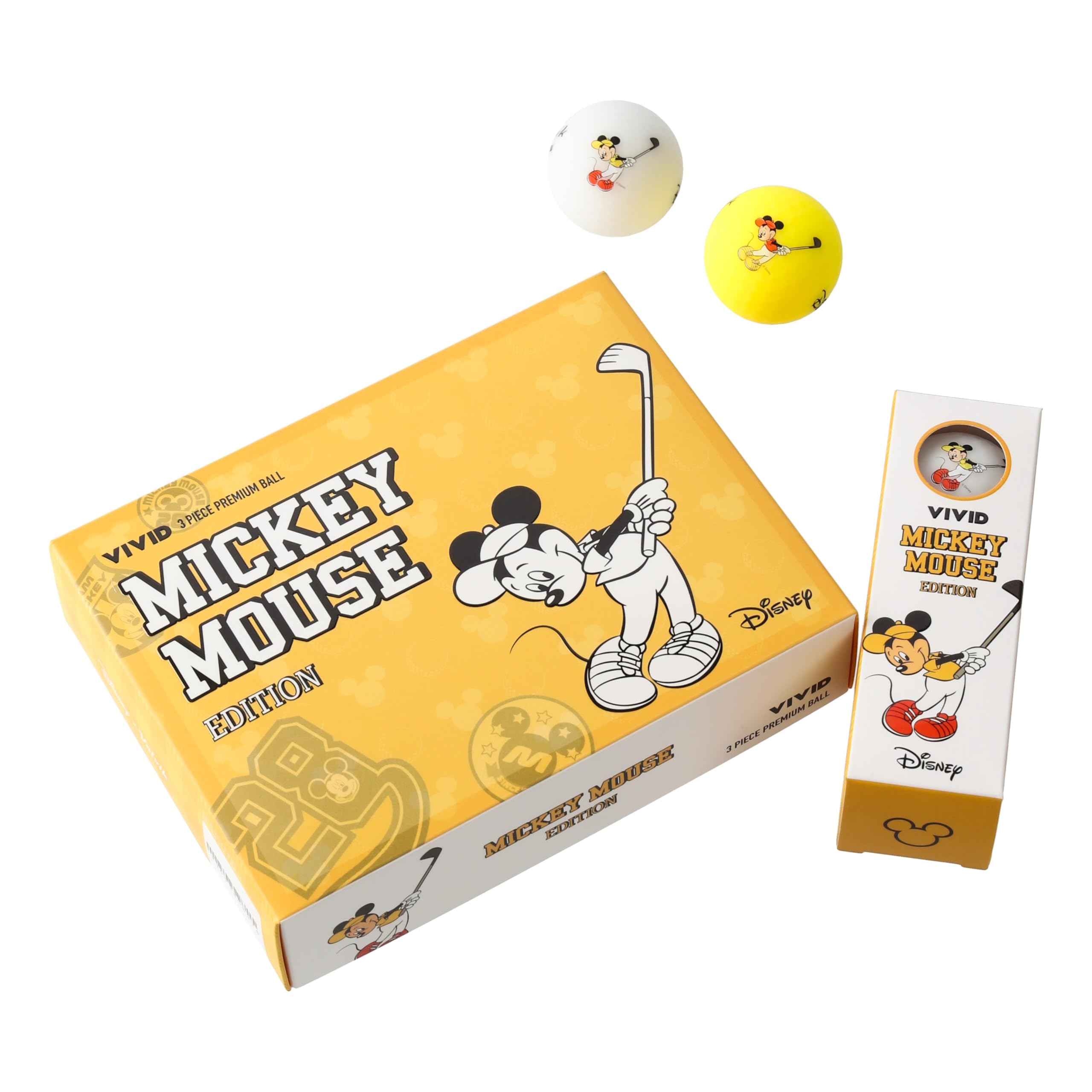 

Мячи для гольфа Volvik DISNEY MICKEY GOLF DZ PACK БелыйЖелтый 1 дюжина (12 шт.)