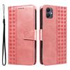 For Samsung Galaxy A06 5G/Galaxy A06 4G Leather Case Wallet Stand Grids Imprinted Phone Cover with Strap
