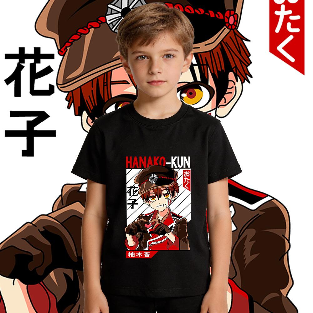Toilet Bound Hanako Kun Anime Print Soft Cotton Casual Kids T Shirt Boys and Girls Short Sleeve Summer Top