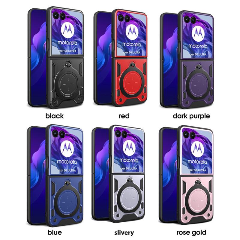 Heavy Duty Protective Cover For Motorola Moto Razr 50 40 Ultra Razr Plus 2024 2023 Case Stand Holder Shockproof Funda Coque Capa