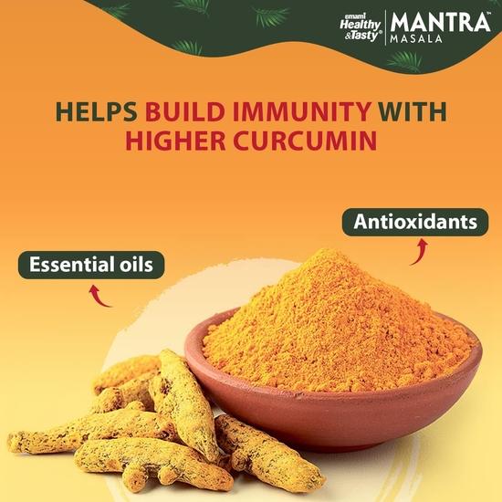 Emami Healthy & Tasty Mantra Haldi (Turmeric) Powder (500 Grams) | 100% Natural | Retains Maximum Essential Oils |No Added Colour and Preservatives