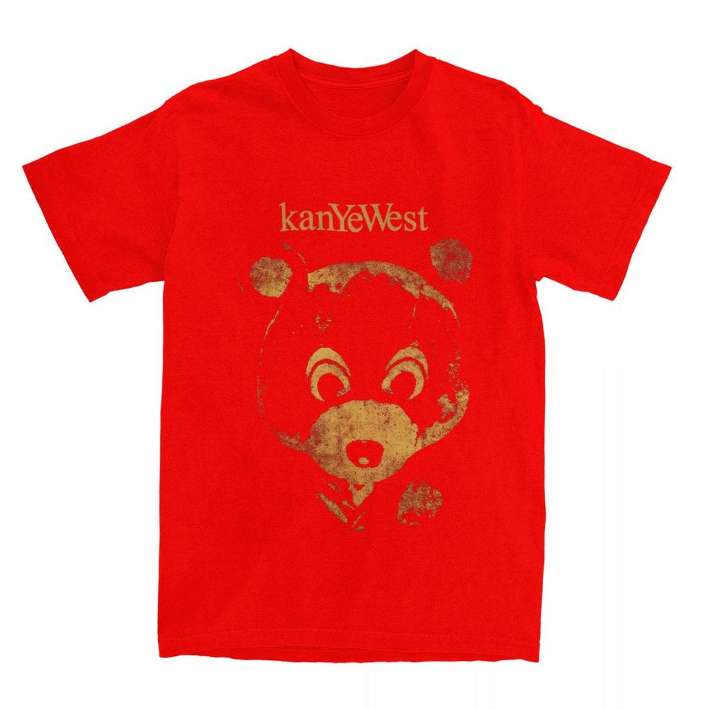 Hiphop Kanye West College Dropout Bear T Shirts Apparel Unisex Women Cotton Hip Hop Rapper Tshirt Short Sleeve Graphic Printing