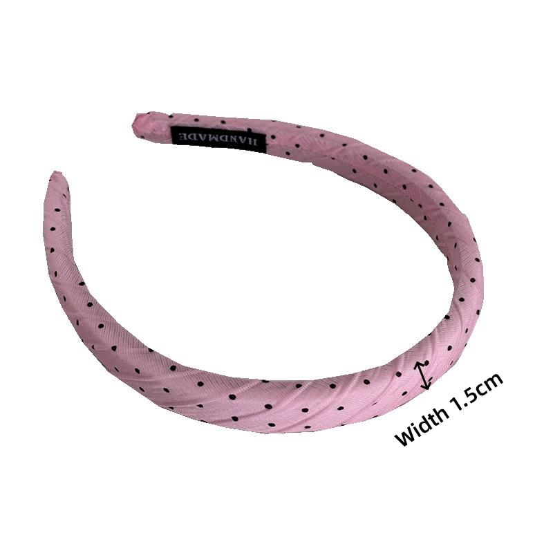 Niche Design Black Polka Dot Retro Headband Women Girls Hair Bands Elegant Hairband for Daily Versatile Korean Hair Accessories