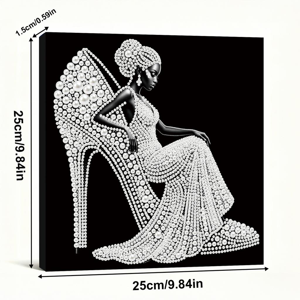 DIY Perlenpunktmalerei-Set für Erwachsene/Anfänger Elegante Wohnkultur Perlen Edelsteinmalereien Bild Kunsthandwerk 25x25cm Mit Rahmen