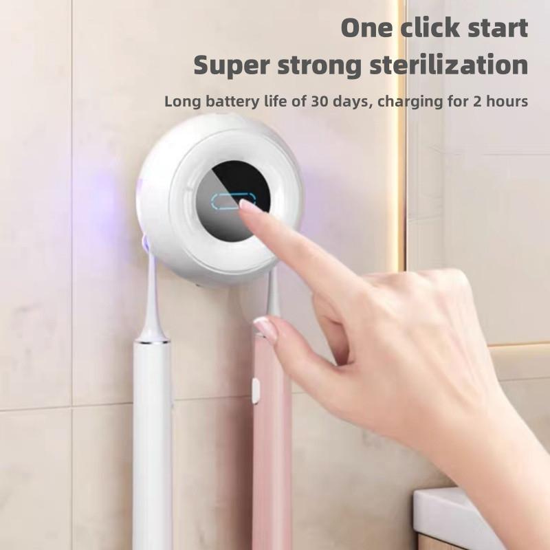 Soporte Eléctrico Inteligente para Cepillos de Dientes UV para Parejas Esterilizador UV de Cepillos de Dientes Recargable Caja de Desinfección de Cepillos de Dientes para Baño