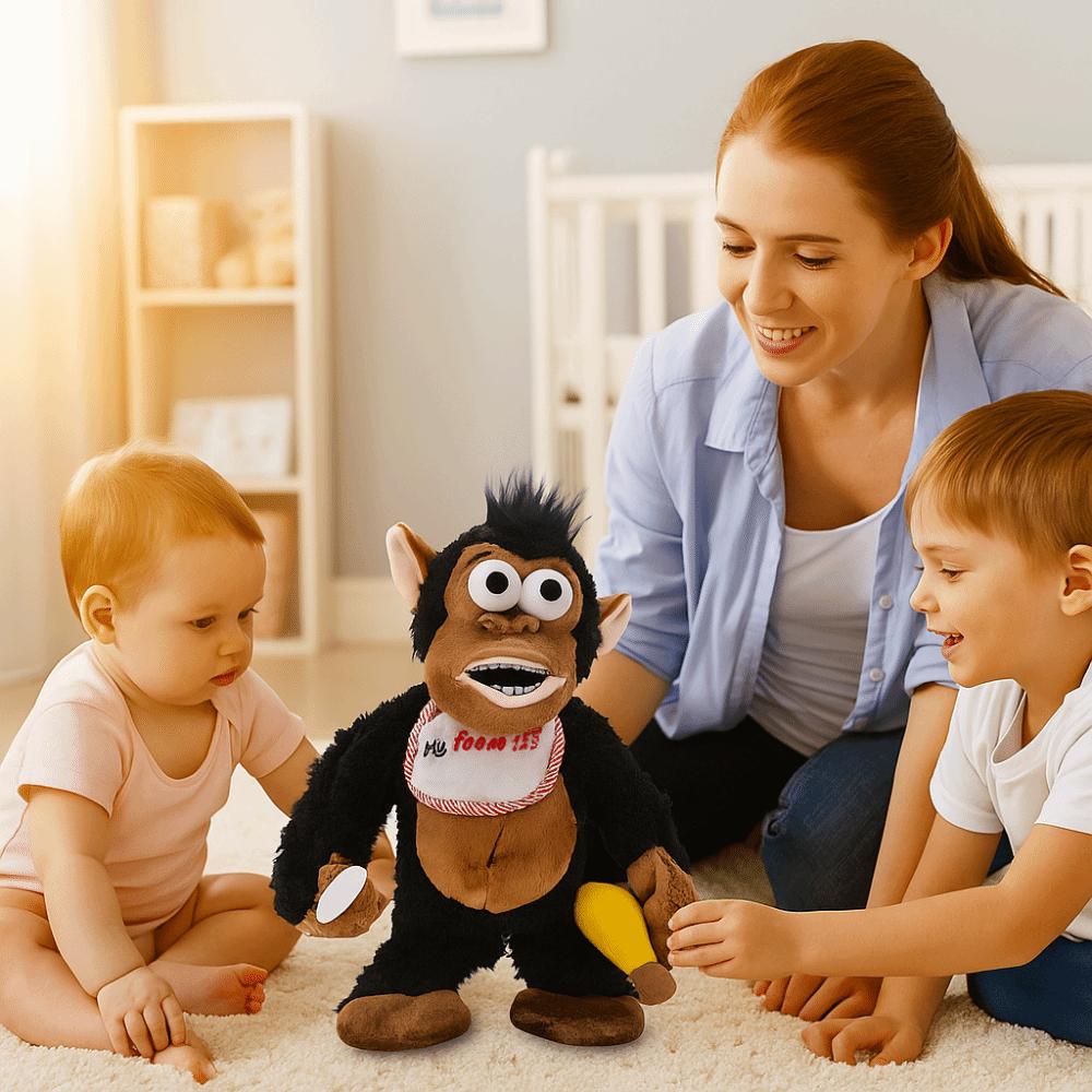 Fluffy Magnetic Monkey Plush Toys Eating Banana Guarding Food Plush Toy Festival Party Decor