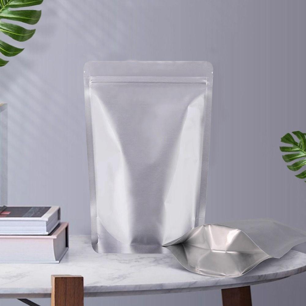 10Pcs/Bag Reusable Food Bag Aluminum Foil Kitchen Organizer Bags New Freezer Stand Up Bag