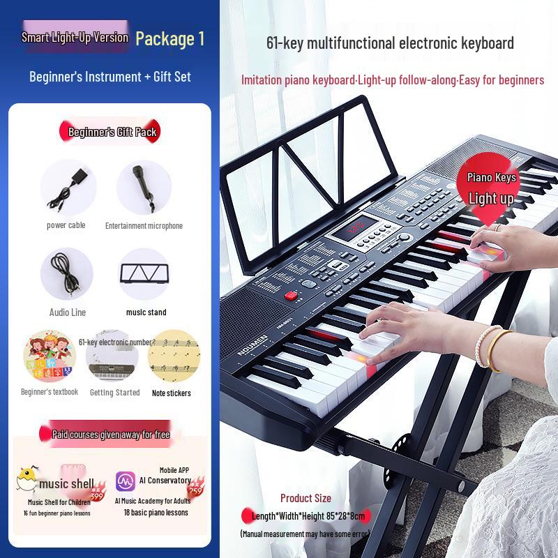 Beiduo Chen 61-Key Multifunctional Keyboard for Beginners, Adults & Children