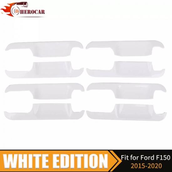Door Handles & BOWL COVERS For 2015- FORD F150 Crew 4DR Z1 YZ OXFORD WHITE