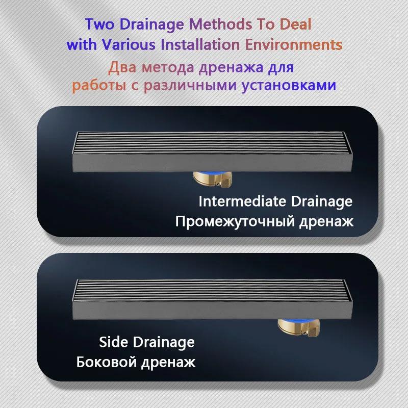 Bathroom Odorproof Floor Drain Stainless Steel Linear Shower Drainage Filter Crazy Drainage Floor Drain for Kitchen Accessories