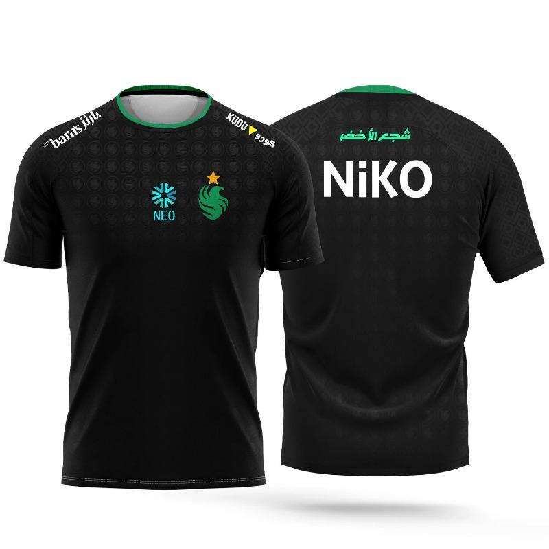 

Футболка з джерсі Ніко Командна форма Falcons 2026 Нова CS2 Esports CSGO 3D Чоловіча футболка Літня мода Крута Повсякденна Геймерські Фанати Y2k Топ S