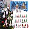Miniature Gnome Figurines Advents Calendar Set Perfect Holiday Decor & Gift Idea. Tabletop Centerpiece