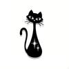 Katzenförmige Metall-Dekoration Wandkunst Silhouette Feline Minimalistisch für Wohnzimmer,